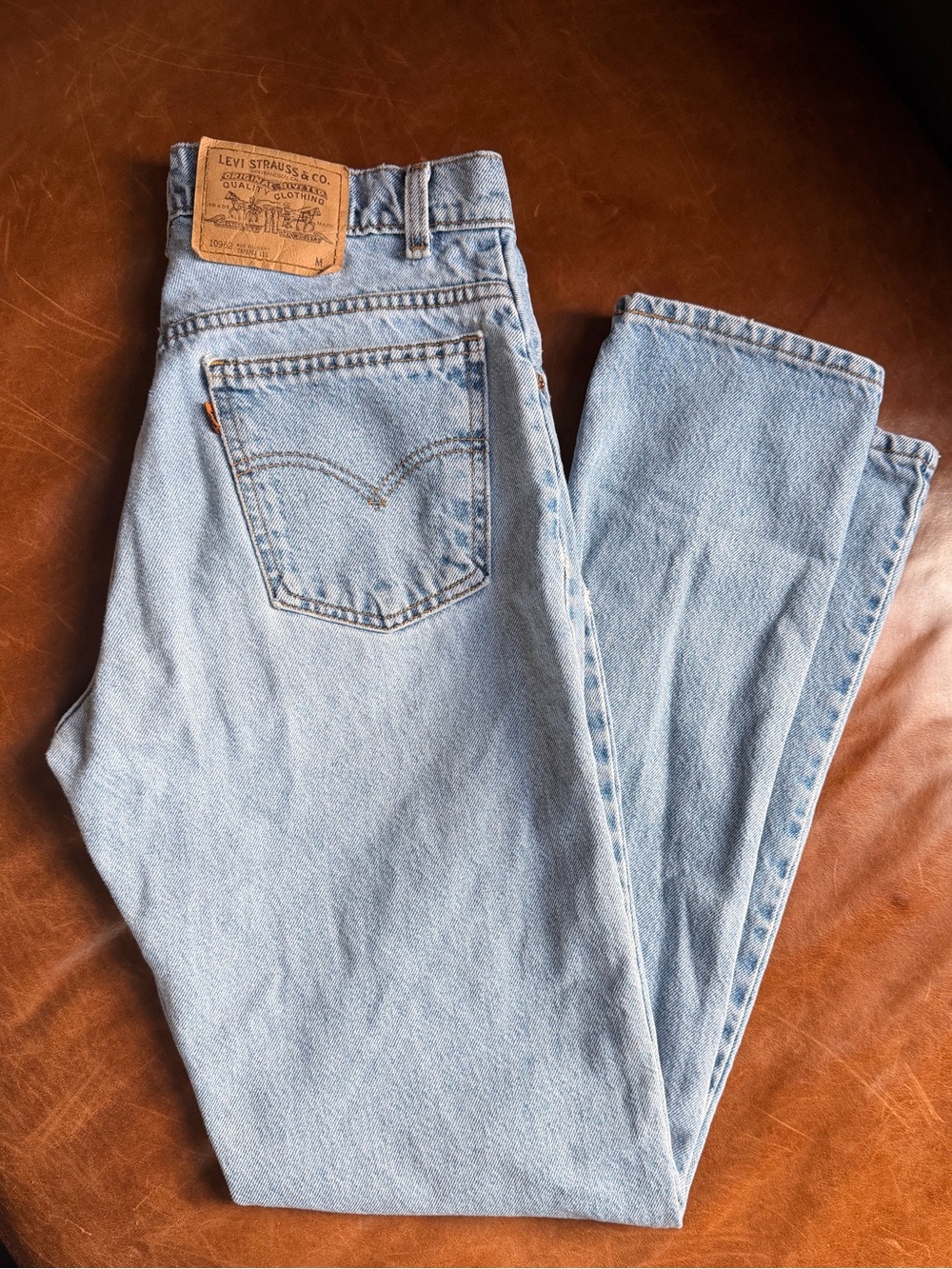 Levi's 10962 More Relaxed Fit Tapered Leg Jeans Blue Waist M Orange Tab